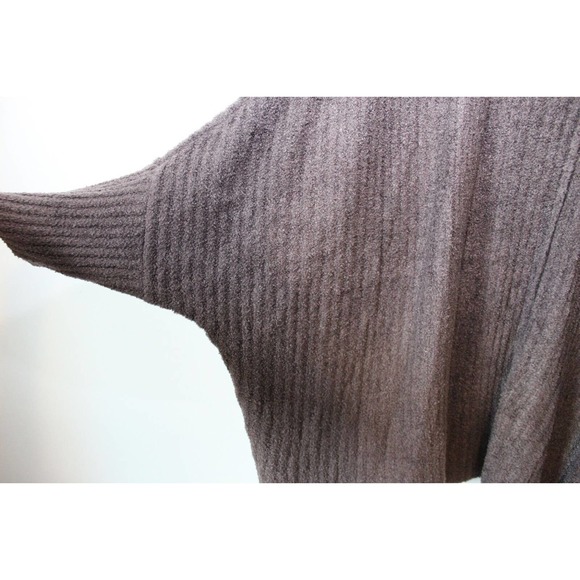 Barefoot Dreams Ribbed Open Front Shrug Cardi Brown Cardigan Plus Size 1X H13852 - Picture 4 of 9